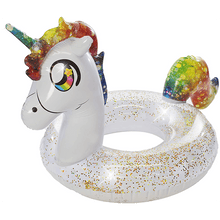 Load image into Gallery viewer, *BRAND NEW* JUMBO GLITTER UNICORN POOL TUBE. 48 INCH
