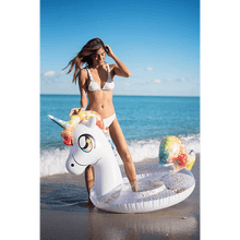 Load image into Gallery viewer, *BRAND NEW* JUMBO GLITTER UNICORN POOL TUBE. 48 INCH
